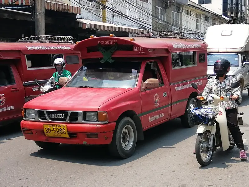 A songthaew in Chiang Mai